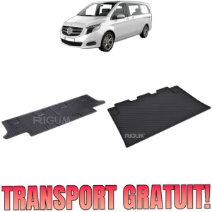 Set Covorase Auto Si Tavita Portbagaj MERCEDES VITO W447 din 10.2014 - 2026, caroserie van rand 3, 8-9 LOCURI