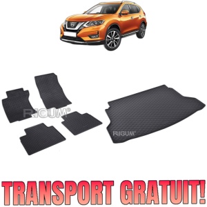 Set Covorase Auto Si Tavita Portbagaj NISSAN X-TRAIL T32 din 08.2014 - 12.2021, caroserie suv, 5 LOCURI
