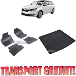 Set Covorase Auto Si Tavita Portbagaj SKODA FABIA III din 01.2015 - 08.2021, caroserie combi, PORTBAGAJ INFERIOR