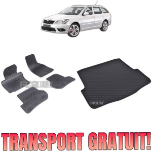 Set Covorase Auto Si Tavita Portbagaj SKODA OCTAVIA II din 2004 - 04.2013, caroserie combi, PORTBAGAJ INFERIOR