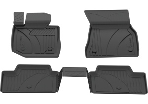 Set covorase BMW Seria 4 G26 Gran Coupe din 2021, covorase presuri tavita auto, cu tunel median intermediar din cauciuc thermoplastic, 4 Stickere auto cu BMW - Img 3