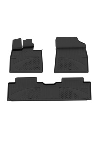 Set covorase BYD Song Plus din 2021, covorase presuri tavita auto, cu tunel median intermediar din cauciuc thermoplastic, 4 Stickere auto cu BYD - Img 3