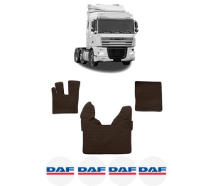 Set covorase Camion Tir DAF XF 105 din 2005-2013, Auto, 4x Stickere auto cu DAF