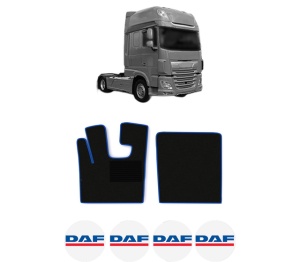 Set covorase Camion Tir DAF XF 106 din 2012-2017, Auto, 4x Stickere auto cu DAF