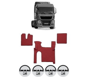 Set covorase Camion Tir MAN TGX I din 2006-2021, Auto, 4x Stickere auto cu MAN