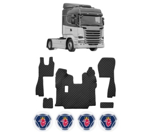 Set covorase Camion Tir SCANIA R I din 2004-2019, Auto, 4x Stickere auto cu SCANIA