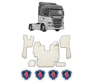 Set covorase Camion Tir SCANIA R I din 2004-2019, Auto, 4x Stickere auto cu SCANIA