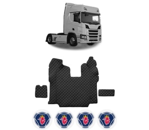 Set covorase Camion Tir SCANIA R II din 2016-2024, Auto, 4x Stickere auto cu SCANIA