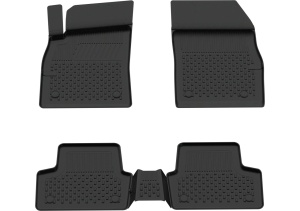 Set covorase Chevrolet Cruze din 2009, covorase presuri tavita auto, cu tunel median intermediar din cauciuc thermoplastic, 4 Stickere auto cu Chevrolet - Img 3
