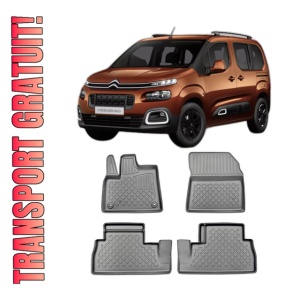 Set covorase CITROEN BERLINGO E- ELECTRIC, din 09.2021 - Prezent, covorase tavita, caroserie VAN 5-7 LOCURI, fara rand 3, compatibile cu autoturismul CITROEN BERLINGO E- ELECTRIC, ARISTAR
