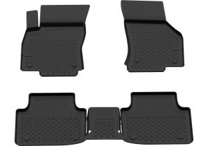 Set covorase Cupra Formentor Facelift din 2024, covorase presuri tavita auto, cu tunel median intermediar din cauciuc thermoplastic, 4 Stickere auto cu Cupra - Img 3
