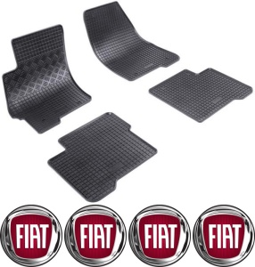 Set covorase Fiat Linea Sedan 06.2007 - 11.2018 si 4 stickere rotunde Fiat accesorii pentru autoturismul tau - masina v4820
