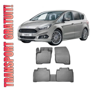 Set covorase FORD S-MAX II, din 09.2015 - Prezent, covorase tavita, caroserie VAN 5-7 LOCURI, fara rand 3, inclusiv FACELIFT, compatibile cu autoturismul FORD S-MAX II, ARISTAR