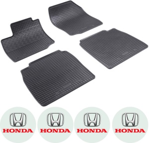 Set covorase Honda Civic hatchback 5D 2012 - 2017 si 4 stickere rotunde Honda accesorii pentru autoturismul tau - masina v4732