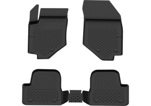 Set covorase JEEP Avenger din 2025, covorase presuri tavita auto, cu tunel median intermediar din cauciuc thermoplastic, 4 Stickere auto cu JEEP - Img 3