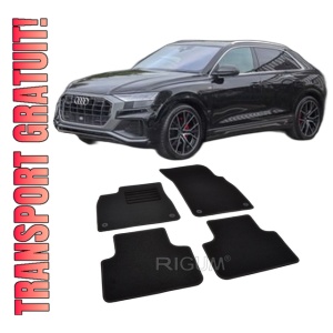 Set covorase mocheta Audi Q8, 2018-prezent, din mocheta, compatibile cu autoturismul Audi Q8