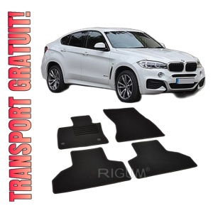 Set covorase mocheta BMW X6 F16, 2014-2019, din mocheta, compatibile cu autoturismul BMW X6 F16