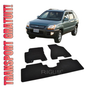 Set covorase mocheta Kia Sportage 2 (JE) doar 2009-2010 (al 2-lea facelift), din mocheta, compatibile cu autoturismul Kia Sportage 2 (JE) doar