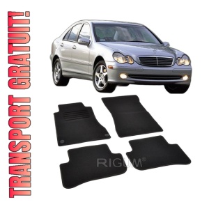 Set covorase mocheta Mercedes Clasa C W203, 2000-2007, din mocheta, compatibile cu autoturismul Mercedes Clasa C W203