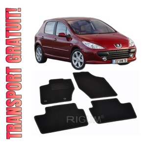 Set covorase mocheta Peugeot 307 (T5) inainte de facelift, 2001-2004, din mocheta, compatibile cu autoturismul Peugeot 307 (T5) inainte de facelift