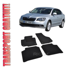 Set covorase mocheta Skoda Superb (2) B6 (3T), 2008-2015, din mocheta, compatibile cu autoturismul Skoda Superb (2) B6 (3T)