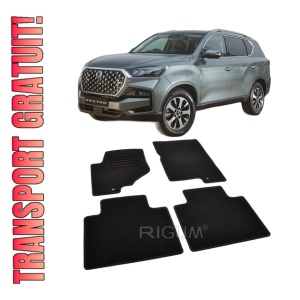 Set covorase mocheta Ssangyong Rexton 2 (Y400), 2017-prezent, din mocheta, compatibile cu autoturismul Ssangyong Rexton 2 (Y400)