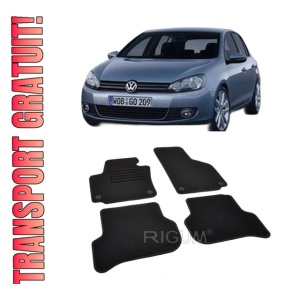 Set covorase mocheta VW Golf 6 (5K) 2008-2013, din mocheta, compatibile cu autoturismul VW Golf 6 (5K)