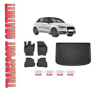 Set Covorase Presuri Auto Si Tavita Portbagaj AUDI A1 Sportback (8XA, 8XF) din 2011-2018 AUDI