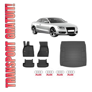 Set Covorase Presuri Auto Si Tavita Portbagaj AUDI A5 (8T3) din 2007-2017 AUDI