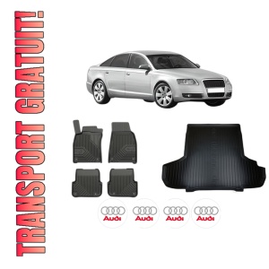 Set Covorase Presuri Auto Si Tavita Portbagaj AUDI A6 C6 (4F2) din 2004-2011 AUDI
