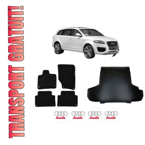 Set Covorase Presuri Auto Si Tavita Portbagaj AUDI Q7 (4LB) din 2006-2015 AUDI