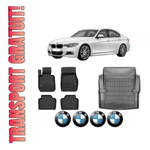 Set Covorase Presuri Auto Si Tavita Portbagaj BMW Seria 3 (F30, F80) din 2011-2018 BMW