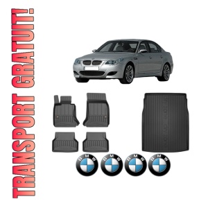 Set Covorase Presuri Auto Si Tavita Portbagaj BMW Seria 5 (E60) din 2001-2010 BMW