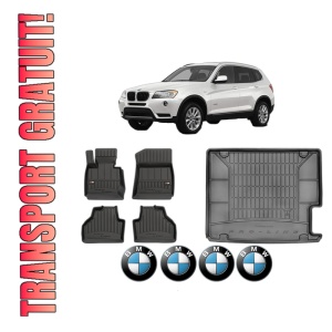 Set Covorase Presuri Auto Si Tavita Portbagaj BMW Seria X3 (F25) din 2010-2017 BMW