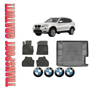 Set Covorase Presuri Auto Si Tavita Portbagaj BMW Seria X3 (F25) din 2010-2017 BMW