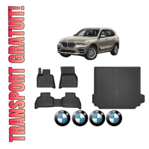 Set Covorase Presuri Auto Si Tavita Portbagaj BMW Seria X5 Van (G05) din 2019-2023 BMW