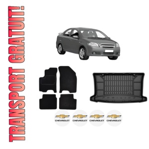 Set Covorase Presuri Auto Si Tavita Portbagaj CHEVROLET AVEO / KALOS Hatchback (T250, T255) din 2006-2011 CHEVROLET