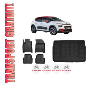 Set Covorase Presuri Auto Si Tavita Portbagaj CITROEN C3 III (SX) din 2016-2018 CITROEN