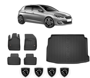 Set Covorase Presuri Auto Si Tavita Portbagaj PEUGEOT 308 II (LB_, LP_, LW_, LH_, L3_) din 2013-2021 PEUGEOT - Img 2