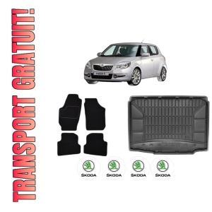 Set Covorase Presuri Auto Si Tavita Portbagaj SKODA FABIA II (542) din 2006-2014 SKODA