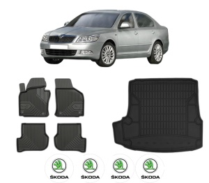 Set Covorase Presuri Auto Si Tavita Portbagaj SKODA Octavia II (1Z3) din 2004-2013 SKODA - Img 2