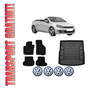 Set Covorase Presuri Auto Si Tavita Portbagaj Volkswagen GOLF VI Convertible (517) din 2011-2016 Volkswagen