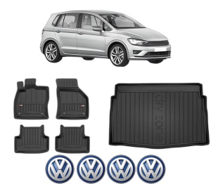 Set Covorase Presuri Auto Si Tavita Portbagaj Volkswagen GOLF SPORTSVAN VII (AM1, AN1) din 2014-2020 Volkswagen - Img 2