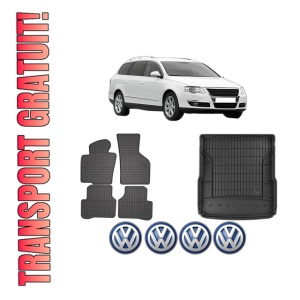 Set Covorase Presuri Auto Si Tavita Portbagaj Volkswagen PASSAT B6 Variant (3C5) din 2005-2011 Volkswagen