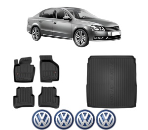 Set Covorase Presuri Auto Si Tavita Portbagaj Volkswagen PASSAT B7 (362) din 2010-2014 Volkswagen - Img 2