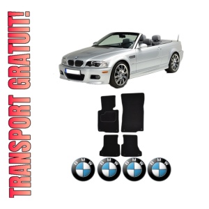 Set Covorase Presuri BMW Seria 3 Convertible (E46) din 2000-2007, Auto, Material Textil Mocheta, BMW