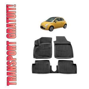 Set covorase presuri FIAT 500 din 2007, auto, din cauciuc thermoplastic - Img 8