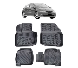 Set covorase presuri HONDA CIVIC HB VIII din 2005-2011, auto, din cauciuc thermoplastic - Img 2