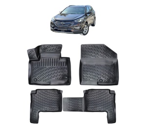 Set covorase presuri HYUNDAI SANTA FE III din 2012-2018, auto, din cauciuc thermoplastic - Img 2