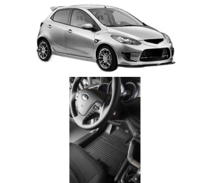 Set covorase presuri MAZDA 2 (DE_, DH_) din 2007-2015, auto, din cauciuc thermoplastic, MAZDA - Img 2